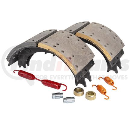 GC4311EG by HALDEX - Drum Brake Shoe Kit - Remanufactured, Rear, Relined, 2 Brake Shoes, with Hardware