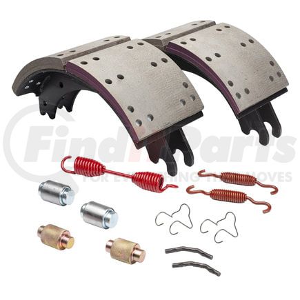 GD4707QG by HALDEX - Drum Brake Shoe Kit - Remanufactured, Rear, with Hardware, for use with Meritor "Q" Plus