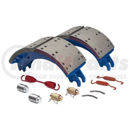 GD4707QJ by HALDEX - Drum Brake Shoe Kit - Rear, New, 2 Brake Shoes, with Hardware, for use with Meritor "Q" Plus