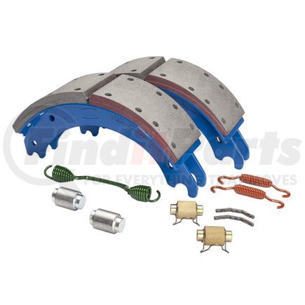 GD4720QJ by HALDEX - Drum Brake Shoe Kit - Rear, New, 2 Brake Shoes, with Hardware, for Meritor "Q" Plus Applications