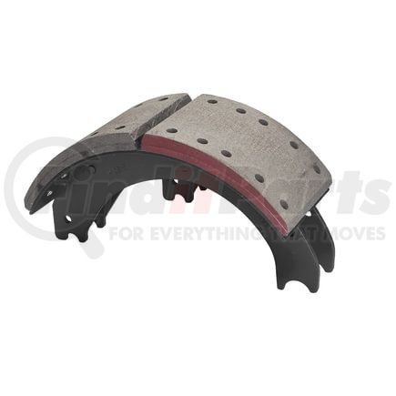 GD4725ES2R by HALDEX - Drum Brake Shoe and Lining Assembly - Rear, without Hardware, for use with Eaton "ESII"