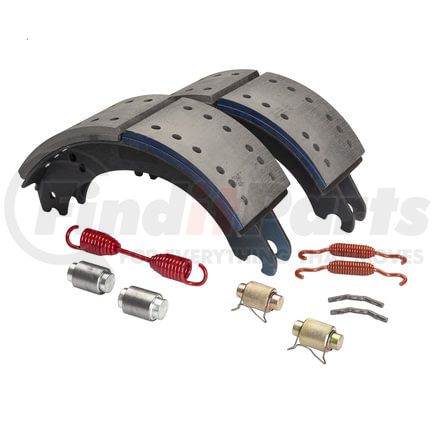 GF4514QG by HALDEX - Drum Brake Shoe Kit - Remanufactured, Front, for Meritor "Q" Current Design Applications