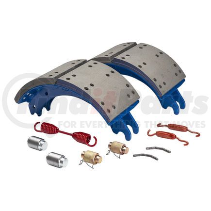 GF4707QJ by HALDEX - Drum Brake Shoe Kit - Rear, New, 2 Brake Shoes, with Hardware, for use with Meritor "Q" Plus