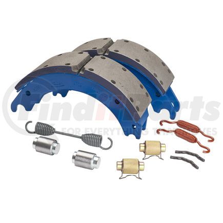 GF4702QJ by HALDEX - Drum Brake Shoe Kit - Rear, New, 2 Brake Shoes, with Hardware, for Meritor "Q" Plus Applications