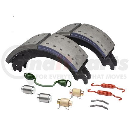 GF4715QG by HALDEX - Drum Brake Shoe Kit - Remanufactured, Rear, with Hardware, for Meritor "Q" Plus Applications