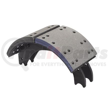 GF4709ES2R by HALDEX - Drum Brake Shoe and Lining Assembly - Rear, without Hardware, for use with Eaton "ESII"