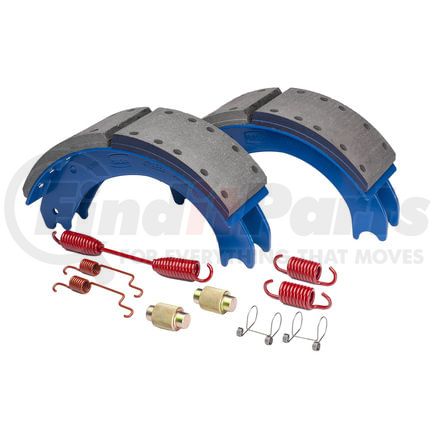 GF4719ES2J by HALDEX - Drum Brake Shoe Kit - Front, New, 2 Brake Shoes, with Hardware, for Eaton "ESII" Applications