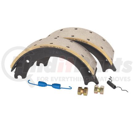 GG1308EG by HALDEX - Drum Brake Shoe Kit - Remanufactured, Front, Relined, with Hardware, for Eaton Applications