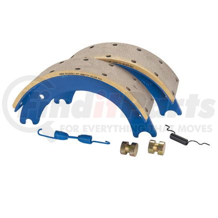 GG1308EJ by HALDEX - Drum Brake Shoe Kit - Front, New, 2 Brake Shoes, with Hardware, FMSI 1308, for Eaton Applications