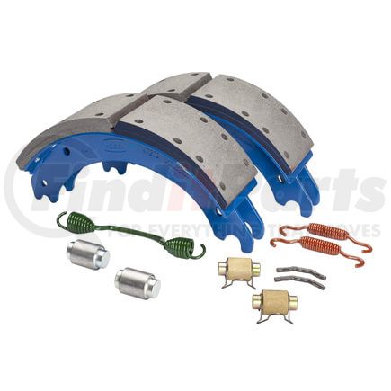 GF4720QJ by HALDEX - Drum Brake Shoe Kit - Rear, New, 2 Brake Shoes, with Hardware, for Meritor "Q" Plus Applications