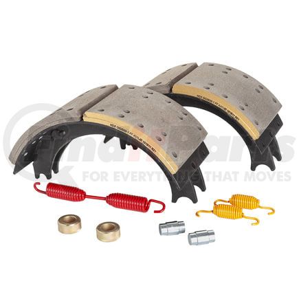 GG4311EG by HALDEX - Drum Brake Shoe Kit - Remanufactured, Rear, Relined, 2 Brake Shoes, with Hardware