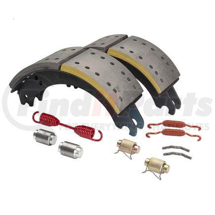 GG4514QG by HALDEX - Drum Brake Shoe Kit - Remanufactured, Front, Relined, 2 Brake Shoes, with Hardware