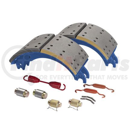 GG4515X3J by HALDEX - Drum Brake Shoe Kit - Rear, New, 2 Brake Shoes, with Hardware, FMSI 4515, for Fruehauf "XEM3" Applications