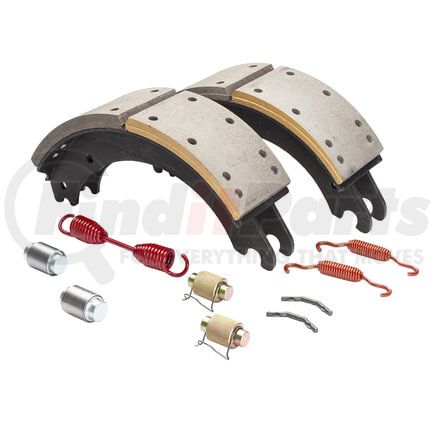 GG4524QG by HALDEX - Drum Brake Shoe Kit - Remanufactured, Front, with Hardware, for Meritor "Q" Applications