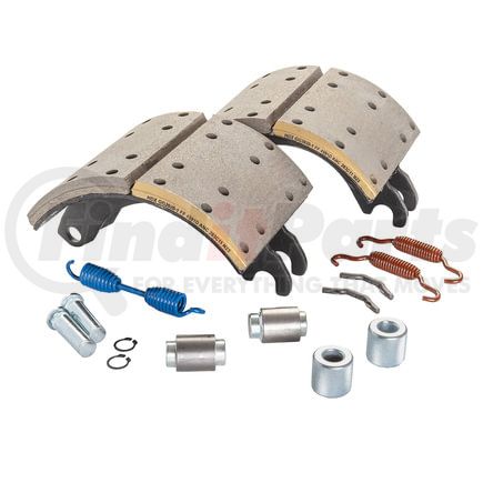 GG4591DXQG by HALDEX - Drum Brake Shoe Kit - Remanufactured, Rear, Relined, 2 Brake Shoes, with Hardware, FMSI 4591, for Dexter (PQ) Style Applications