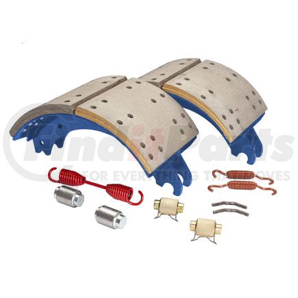 GG4551QJ by HALDEX - Drum Brake Shoe Kit - Rear, New, 2 Brake Shoes, with Hardware, FMSI 4551, for Meritor "Q" Current Design Applications