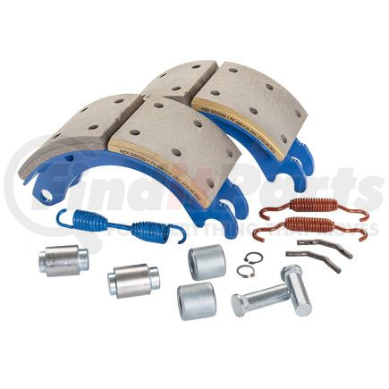 GG4661DXQJ by HALDEX - Drum Brake Shoe Kit - Front, New, 2 Brake Shoes, with Hardware, FMSI 4661