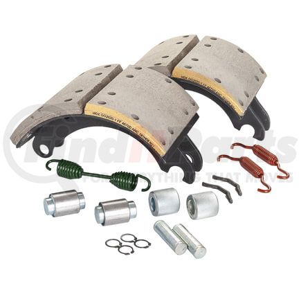 GG4670QG by HALDEX - Drum Brake Shoe Kit - Remanufactured, Rear, Relined, 2 Brake Shoes, with Hardware, FMSI 4670, for Meritor "Q" Applications