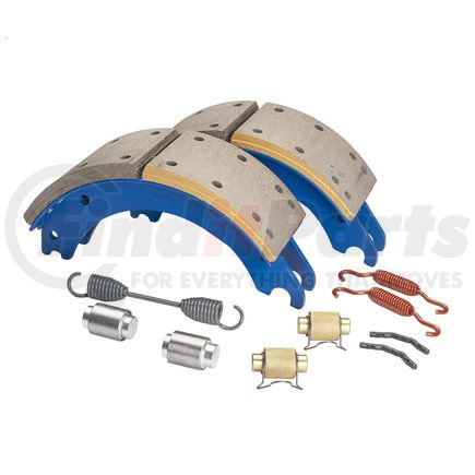 GG4703QJ by HALDEX - Drum Brake Shoe Kit - Front, New, 2 Brake Shoes, with Hardware, FMSI 4703, for Meritor "Q" Plus Applications