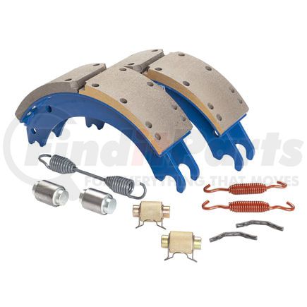 GG4702QJ by HALDEX - Drum Brake Shoe Kit - Front, New, 2 Brake Shoes, with Hardware, for Meritor "Q" Plus Applications