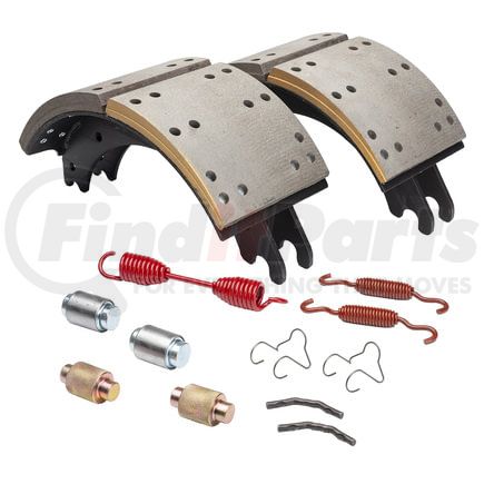 GG4707QG by HALDEX - Drum Brake Shoe Kit - Remanufactured, Rear, with Hardware, for use with Meritor "Q" Plus