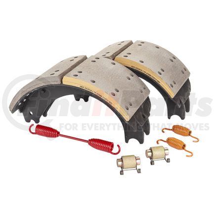 GG4709ESG by HALDEX - Drum Brake Shoe Kit - Remanufactured, Rear, with Hardware, for Eaton "ES" Applications