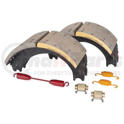 GG4709ESJ by HALDEX - Drum Brake Shoe Kit - Rear, New, 2 Brake Shoes, with Hardware, FMSI 4709, for Eaton "ES" Applications