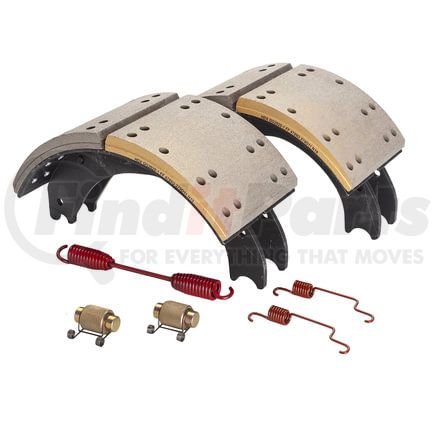 GG4709ES2G by HALDEX - Drum Brake Shoe Kit - Remanufactured, Rear, Relined, with Hardware, for use with Eaton "ESII"