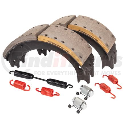 GG4719ESG by HALDEX - Drum Brake Shoe Kit - Remanufactured, Front, with Hardware, for Eaton "ES" Applications