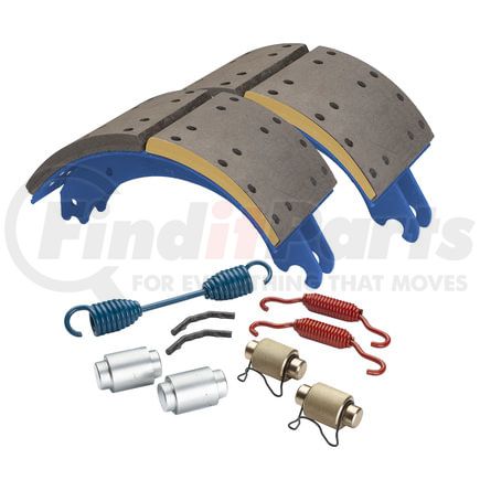 GG4718QJ by HALDEX - Drum Brake Shoe Kit - Rear, New, 2 Brake Shoes, with Hardware, FMSI 4718, for Meritor "Q" Plus Applications