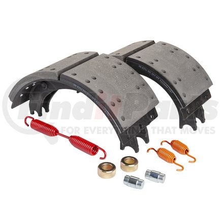 GN4311EG by HALDEX - Drum Brake Shoe Kit - Remanufactured, Rear, Relined, 2 Brake Shoes, with Hardware