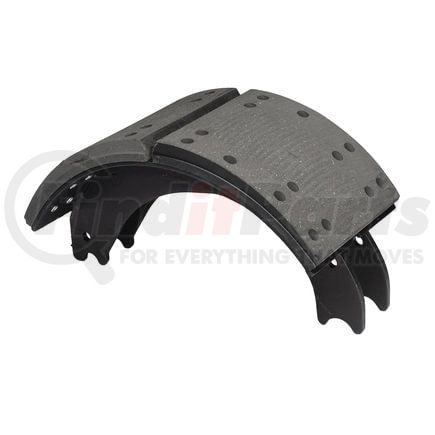 GN4709ES2R by HALDEX - Drum Brake Shoe and Lining Assembly - Rear, without Hardware, for use with Eaton "ESII"