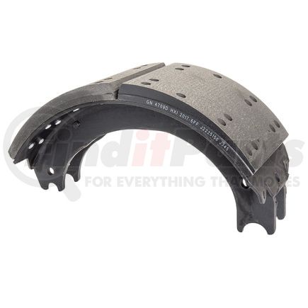 GN4709ESR by HALDEX - Drum Brake Shoe and Lining Assembly - Rear, without Hardware, for use with Eaton "ES"