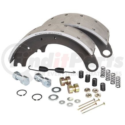 GR1308TG by HALDEX - Drum Brake Shoe Kit - Remanufactured, Front, with Hardware, for Meritor "T" Applications