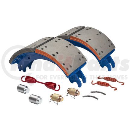 GP4707QJ by HALDEX - Drum Brake Shoe Kit - Rear, New, 2 Brake Shoes, with Hardware, for Meritor "Q" Plus