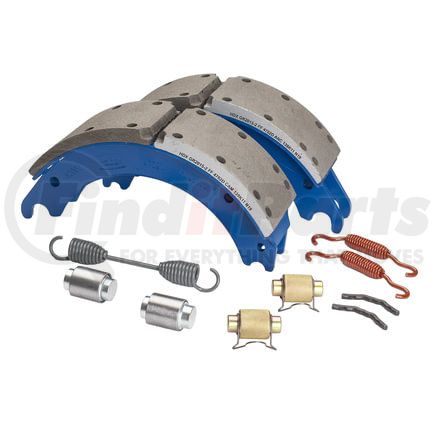 GR4702QJ by HALDEX - Drum Brake Shoe Kit - Front, New, 2 Brake Shoes, with Hardware, for Meritor "Q" Plus Applications