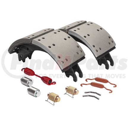 GR4707QG by HALDEX - Drum Brake Shoe Kit - Remanufactured, Rear, Relined, with Hardware, for use with Meritor "Q" Plus