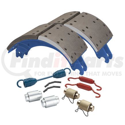 GR4718QJ by HALDEX - Drum Brake Shoe Kit - Front, New, 2 Brake Shoes, with Hardware, FMSI 4718, for Meritor "Q" Plus Applications