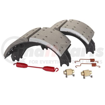 GR4726ES2G by HALDEX - Drum Brake Shoe Kit - Remanufactured, Rear, Relined, 2 Brake Shoes, with Hardware