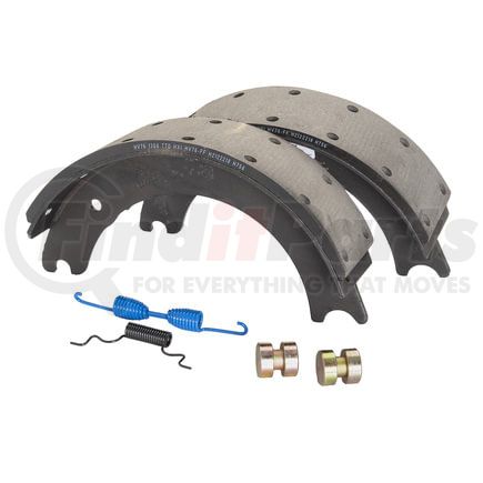 HV761308EG by HALDEX - Drum Brake Shoe Kit - Remanufactured, Rear, Relined, 2 Brake Shoes, with Hardware, FMSI 1308, for Eaton Applications