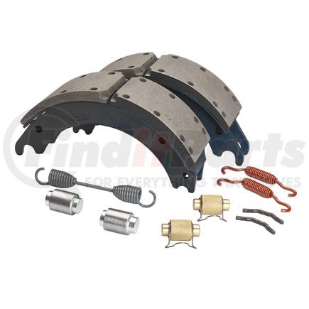 HV764702QJ by HALDEX - Drum Brake Shoe Kit - Rear, New, 2 Brake Shoes, with Hardware, for Meritor "Q" Plus Applications