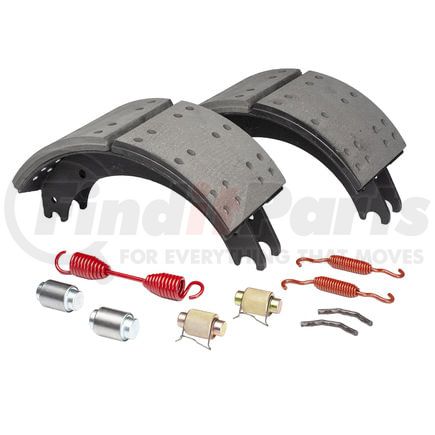 HV884515QG by HALDEX - Drum Brake Shoe Kit - Remanufactured, Rear, with Hardware, for use with Meritor "Q" Current Design