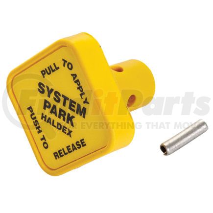 KN20903 by HALDEX - Dash Knob - For Pin Type Push-Pull Valves, Yellow, 3/8" Mounting Shaft