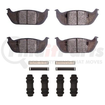 1551-0952-01 by DYNAMIC FRICTION COMPANY - 5000 Advanced Pads - Semi-Metallic and Hardware Kit