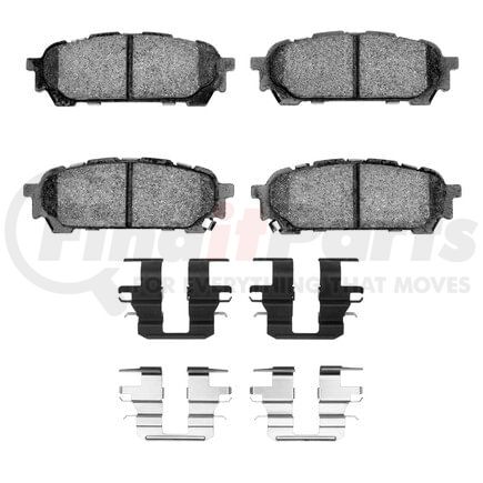 1551-1004-01 by DYNAMIC FRICTION COMPANY - 5000 Advanced Pads - Ceramic and Hardware Kit