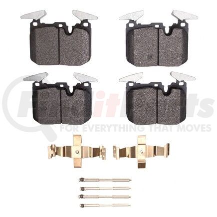 1551-1609-21 by DYNAMIC FRICTION COMPANY - DFC 5000 Advanced Brake Pads - Low Metallic and Hardware Kit