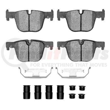 1551-1610-01 by DYNAMIC FRICTION COMPANY - 5000 Advanced Pads - Low-Metallic and Hardware Kit