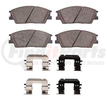 1310-2285-01 by DYNAMIC FRICTION COMPANY - 3000 Ceramic Brake Pads and Hardware Kit