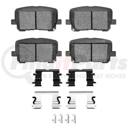 1551-1766-01 by DYNAMIC FRICTION COMPANY - 5000 Advanced Pads - Low-Metallic and Hardware Kit