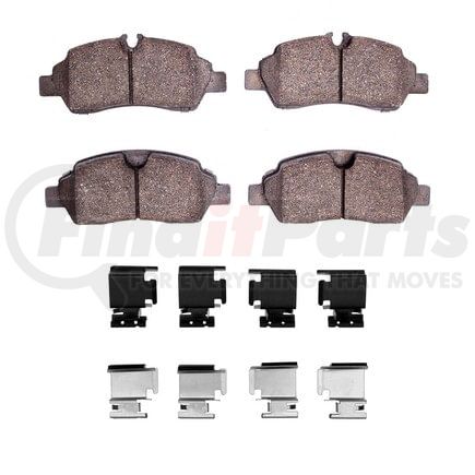 1551-1775-01 by DYNAMIC FRICTION COMPANY - 5000 Advanced Pads - Semi-Metallic and Hardware Kit